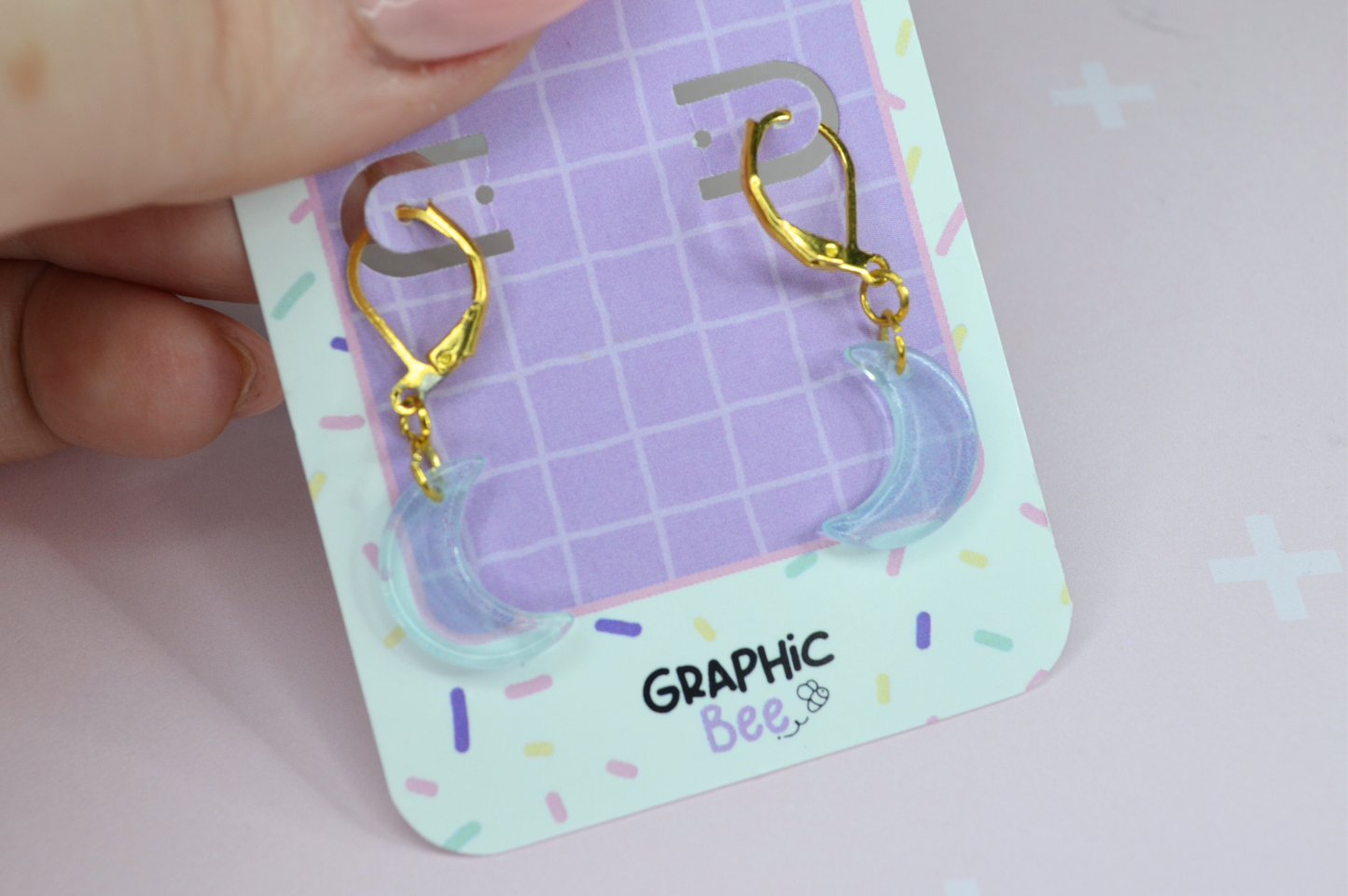 Celestial Crescent Moon Earrings - Available in many colors