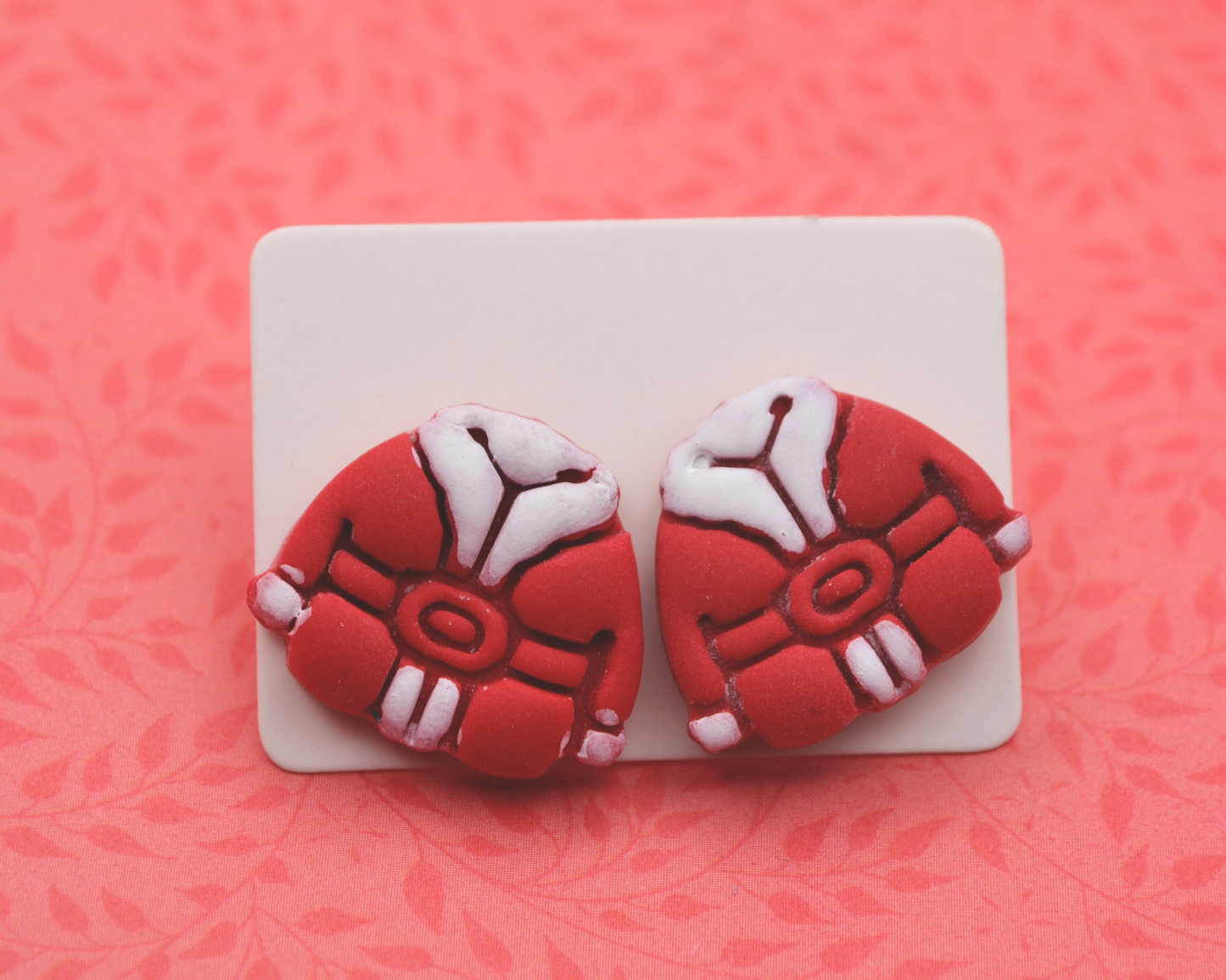 Santa's Coat Clay Stud Earrings