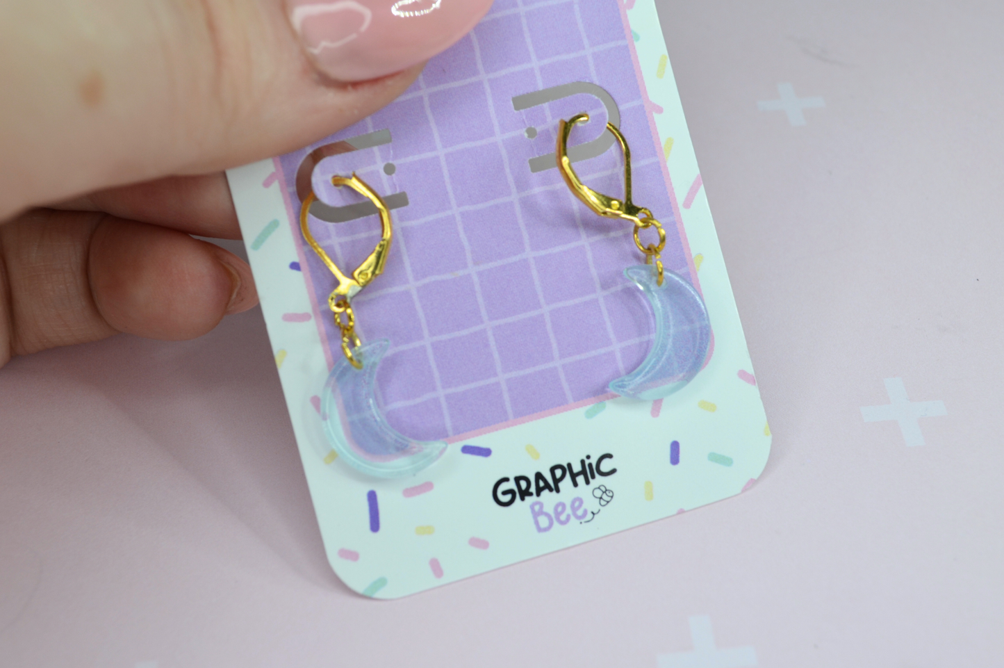 Celestial Crescent Moon Earrings - Available in many colors