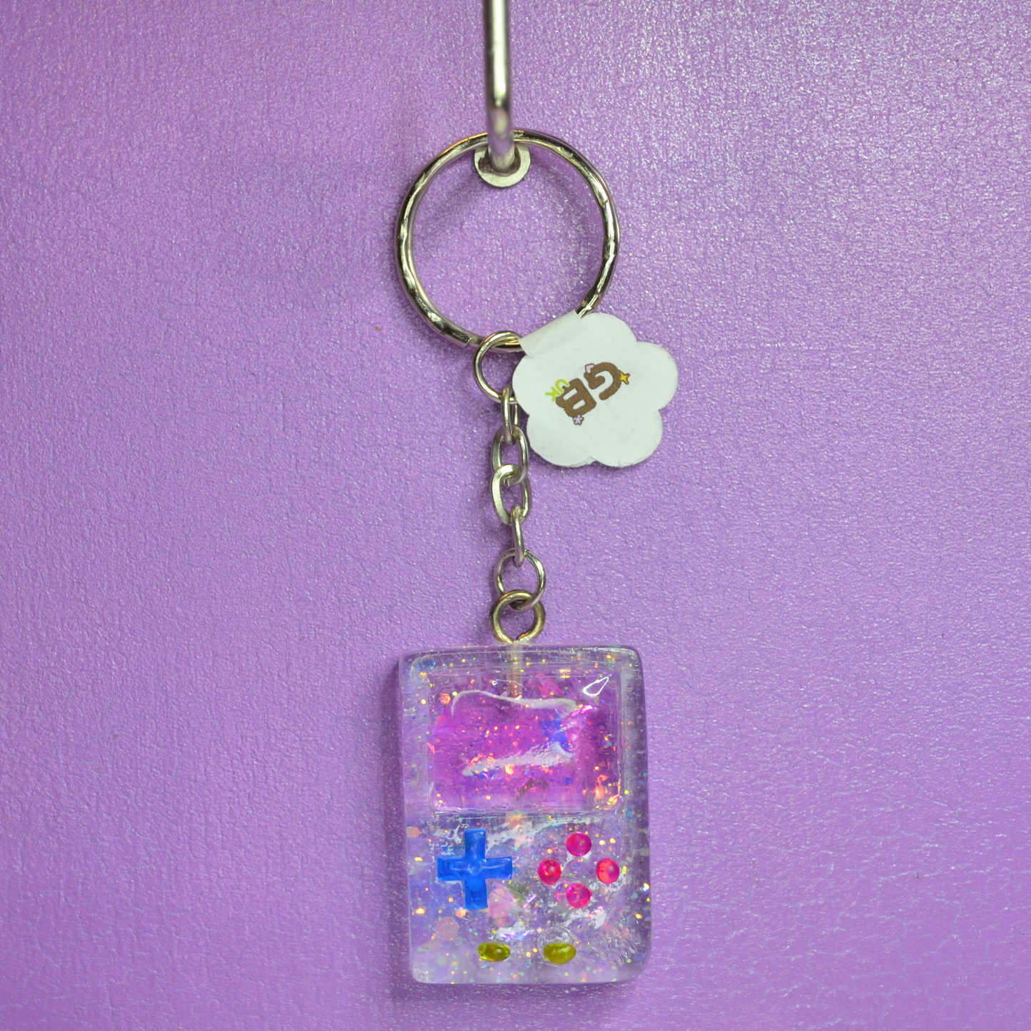 Gamer V1 Glitter Resin Keyring
