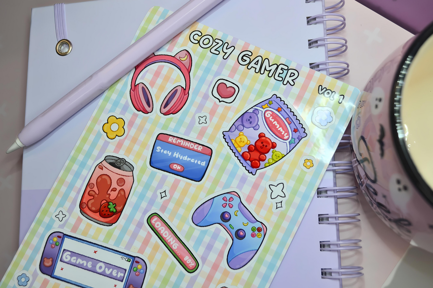 Cozy Gamer Sticker Sheet