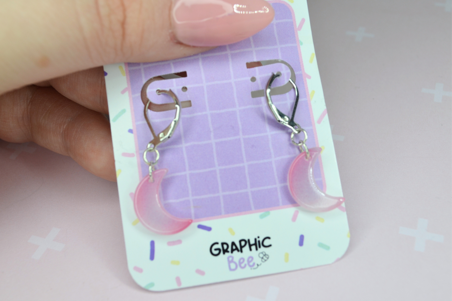 Celestial Crescent Moon Earrings - Available in many colors
