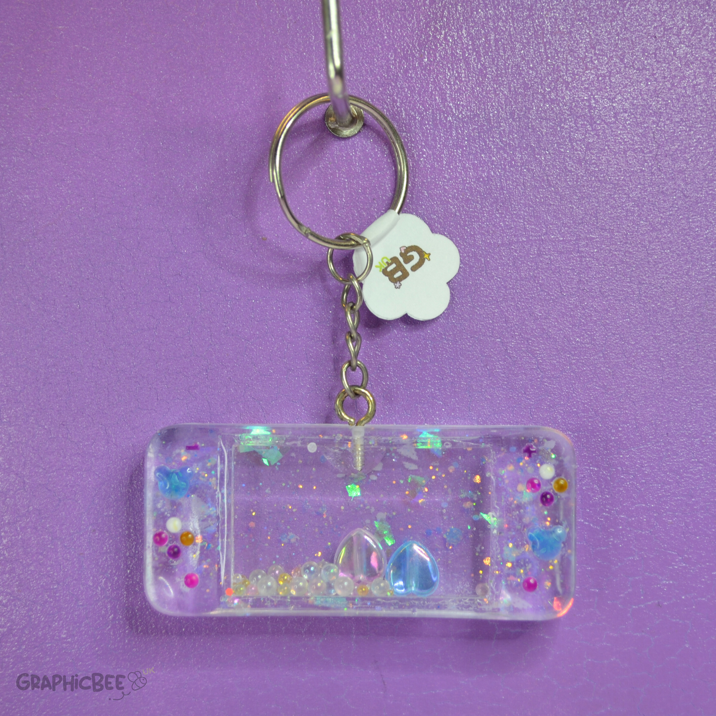 Game Console Sensory Shaker Resin Keyring