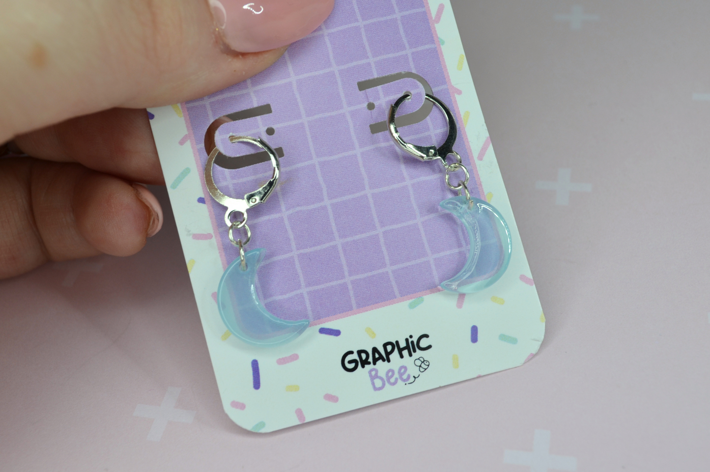 Celestial Crescent Moon Earrings - Available in many colors