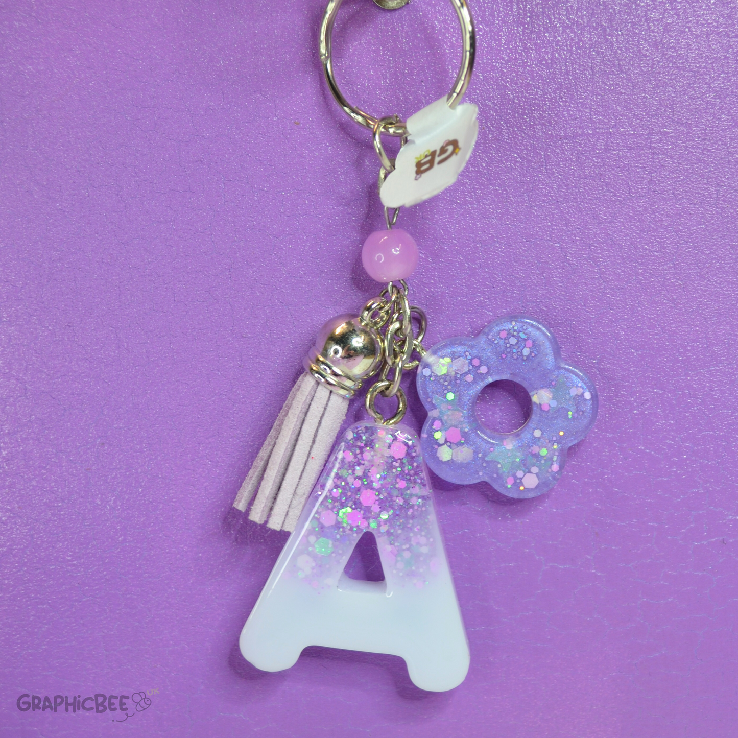 A - Letter Resin Keyring - Various Styles Available