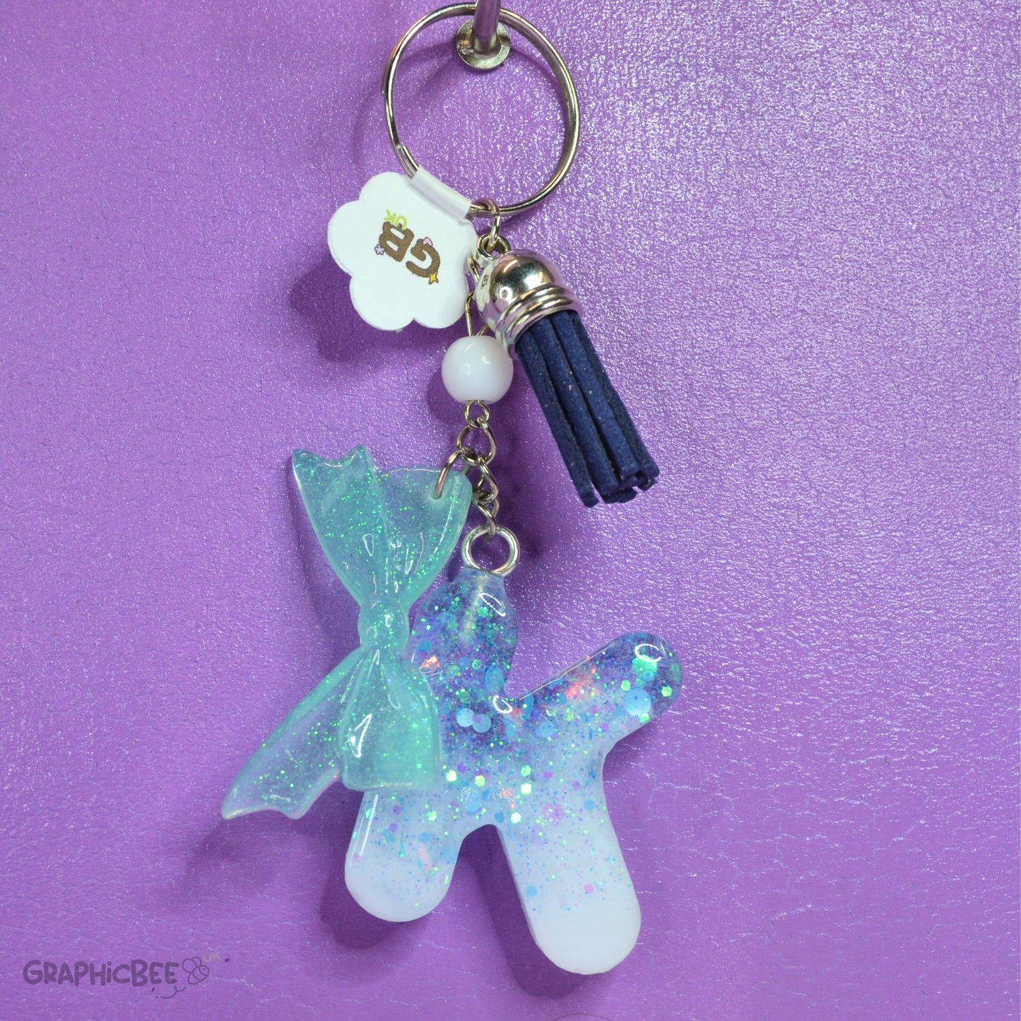 K - Letter Resin Keyring - Various Styles Available