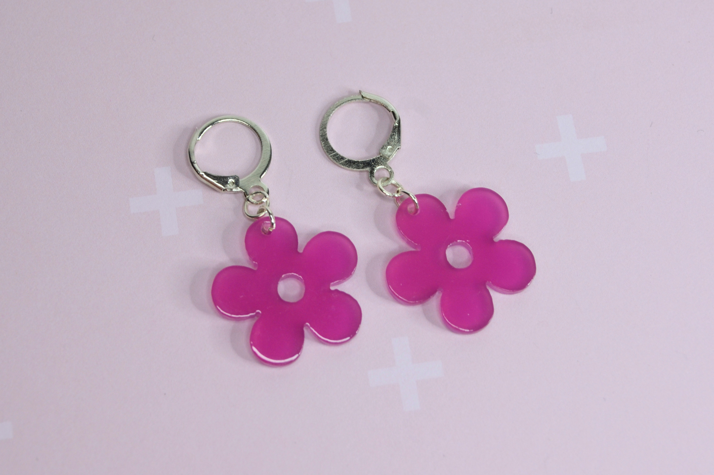 Bright Flower Charm Earrings - Available in many colors