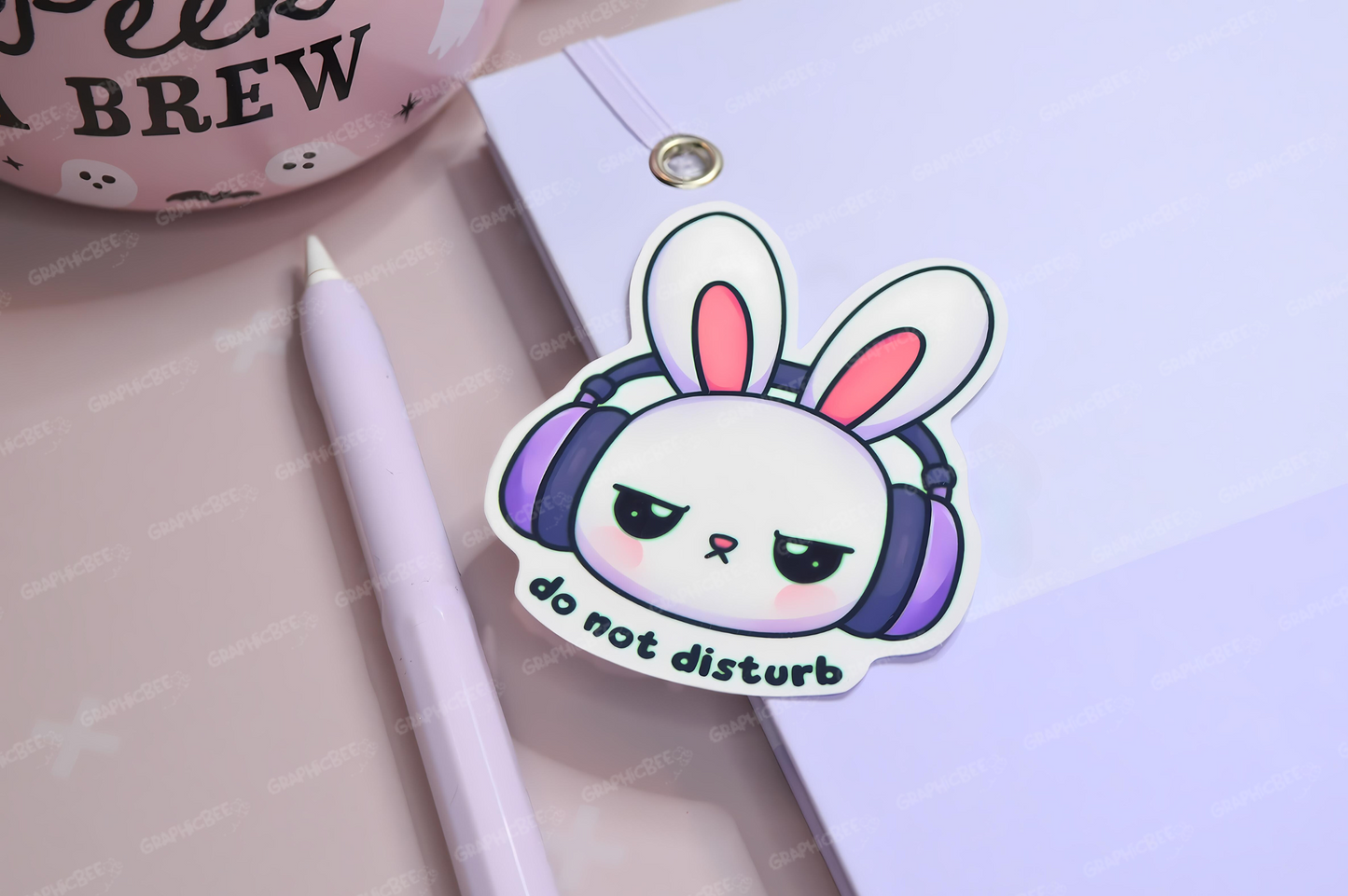 Do Not Disturb Bunny Sticker