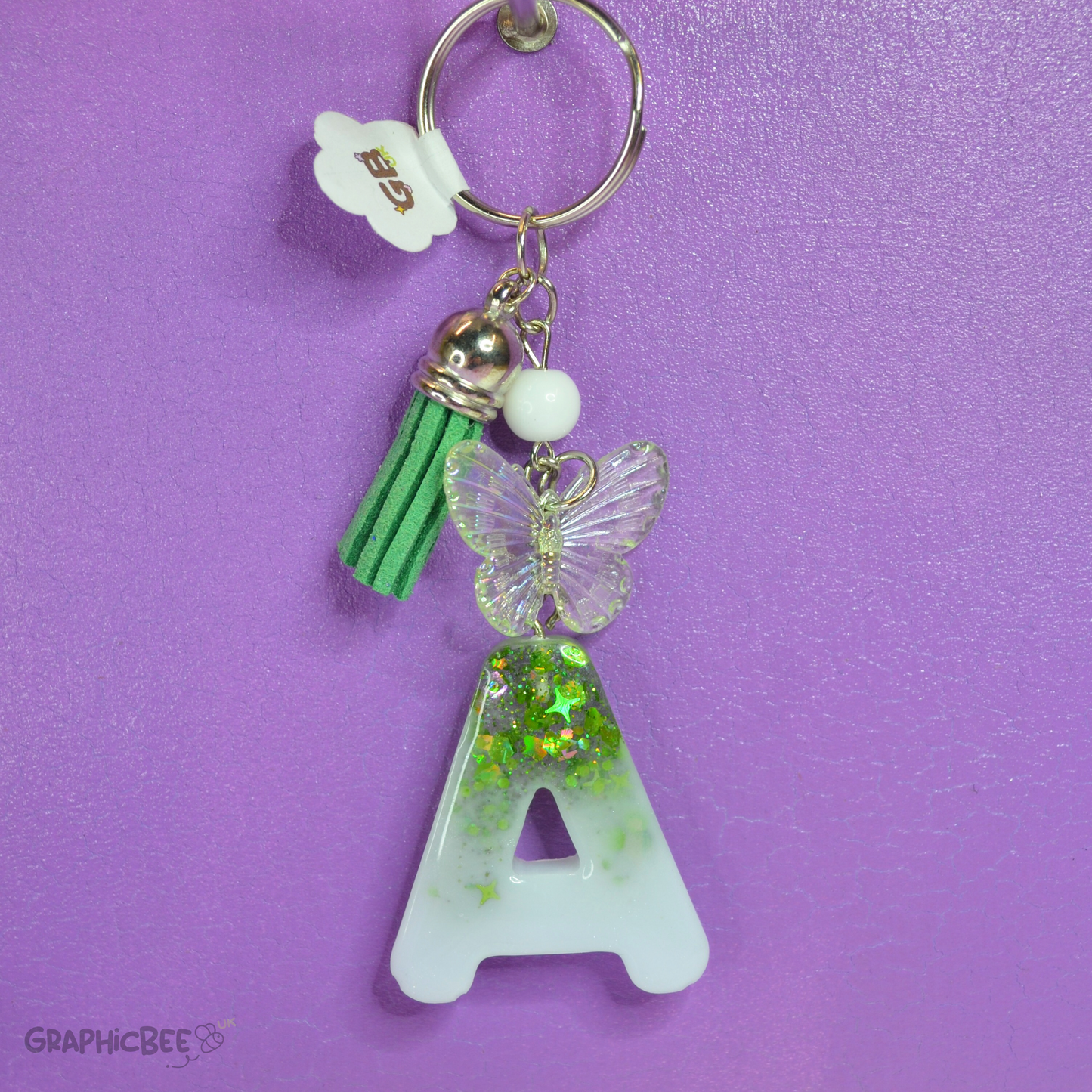 A - Letter Resin Keyring - Various Styles Available