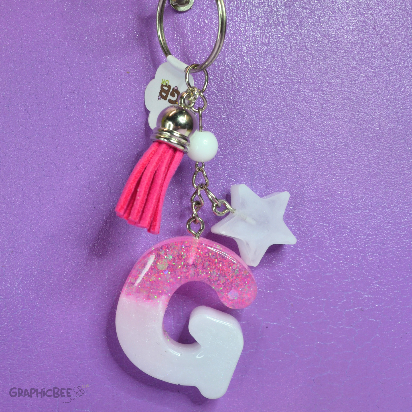 G - Letter Resin Keyring - Various Styles Available