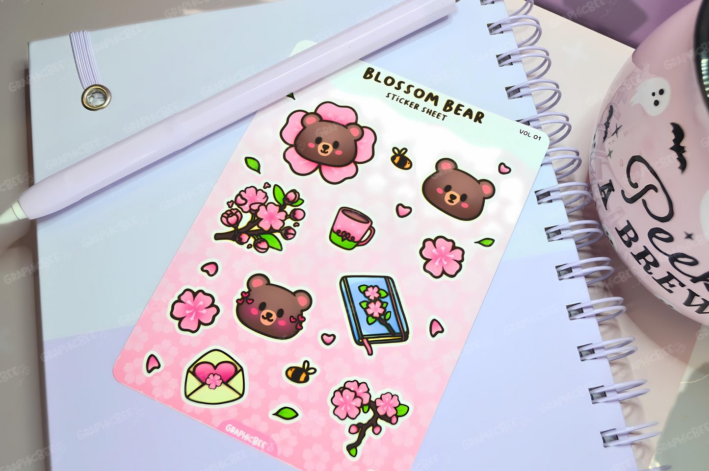 Blossom Bear Sticker Sheet