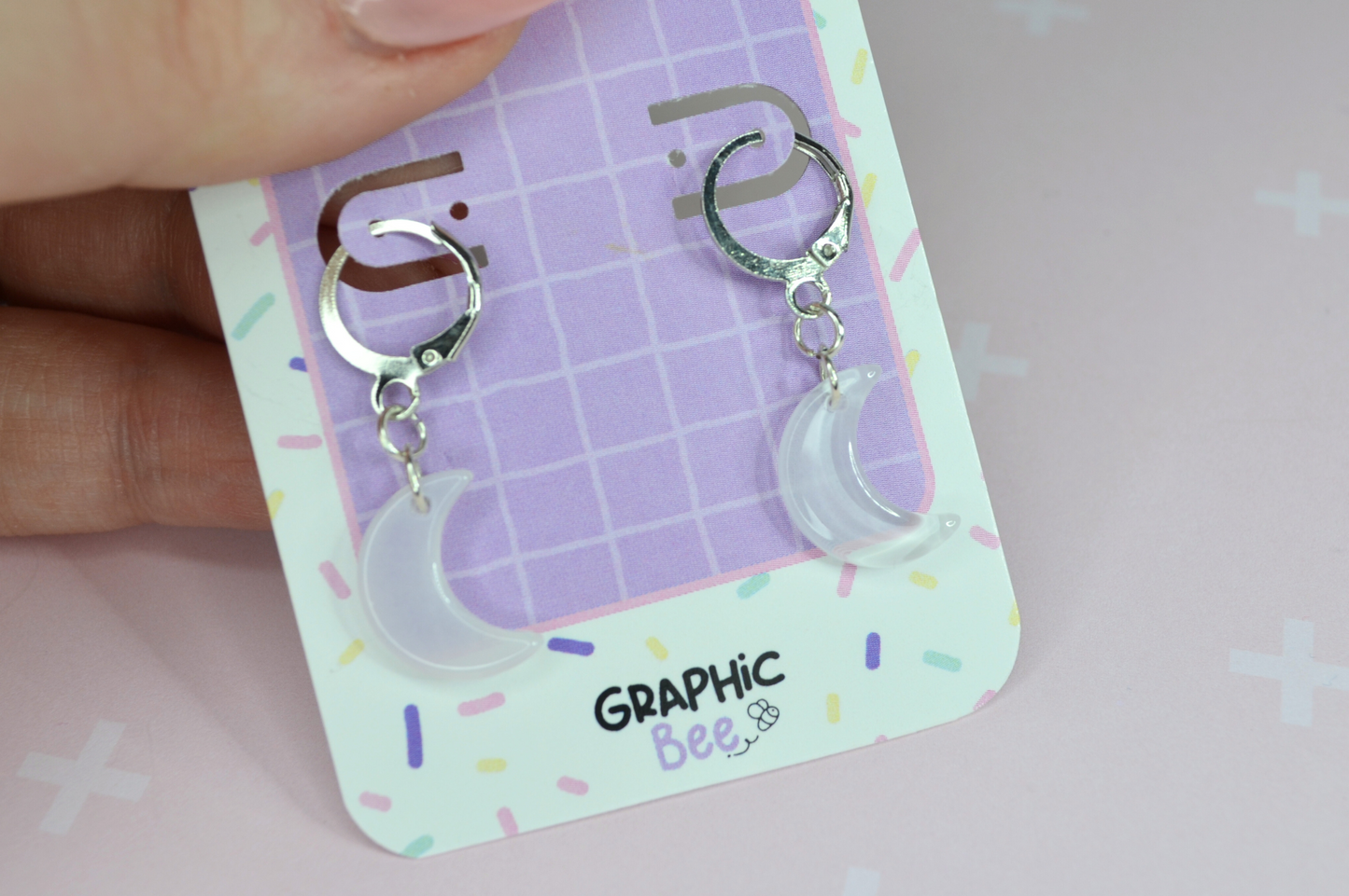 Celestial Crescent Moon Earrings - Available in many colors