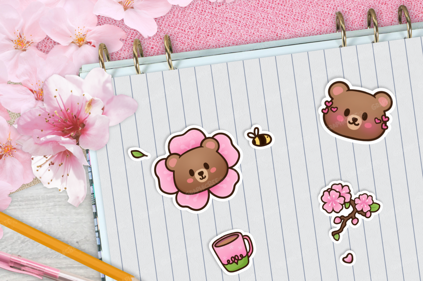 Blossom Bear Sticker Sheet