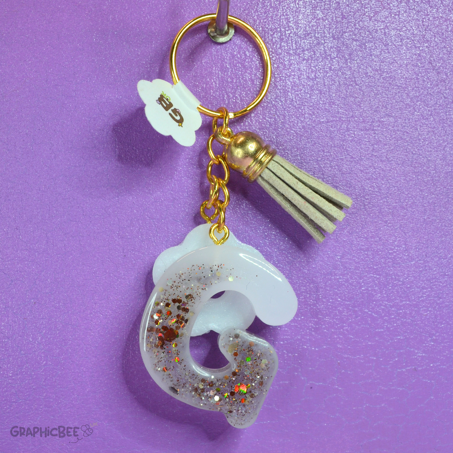 G - Letter Resin Keyring - Various Styles Available