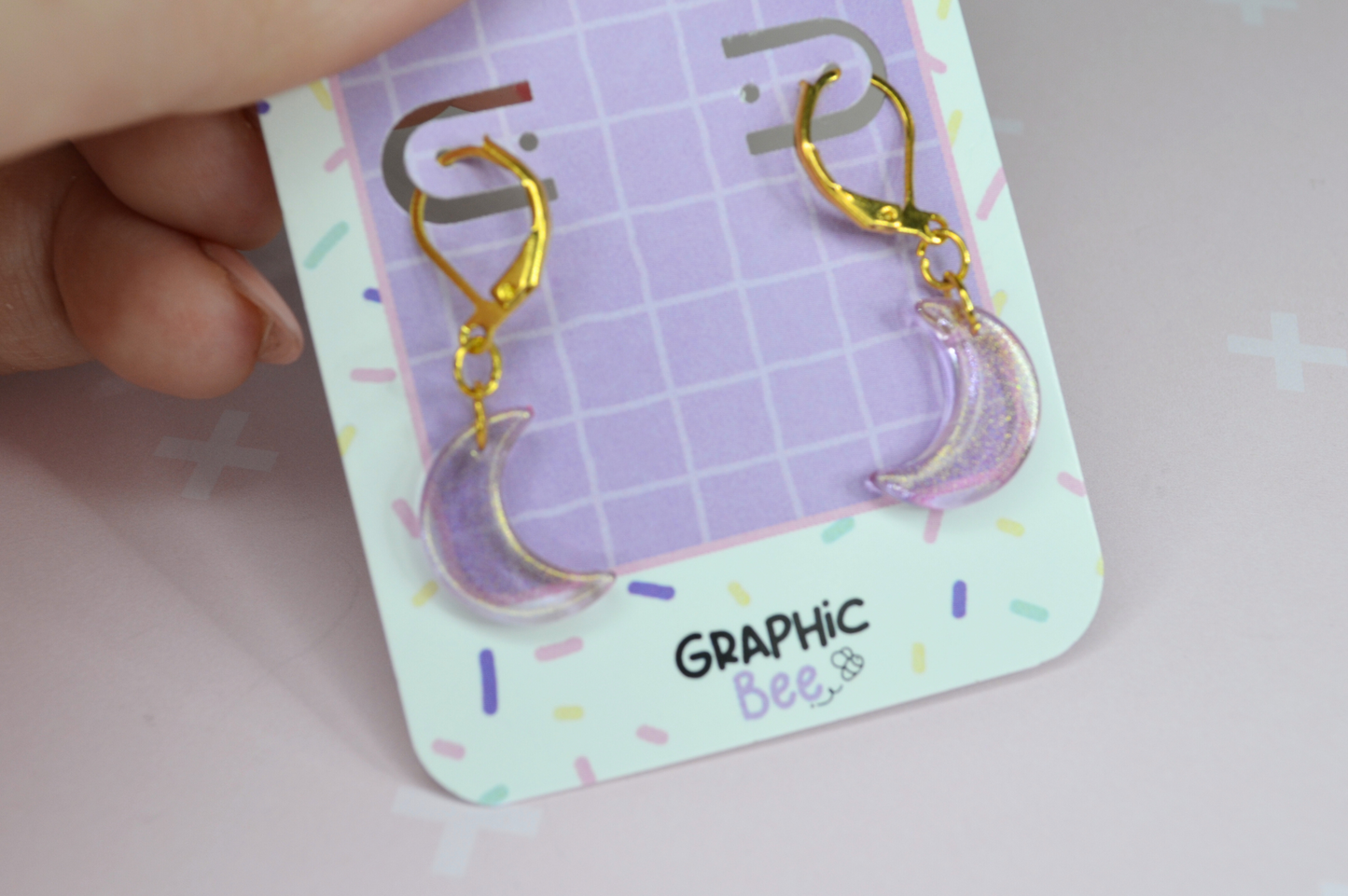 Celestial Crescent Moon Earrings - Available in many colors