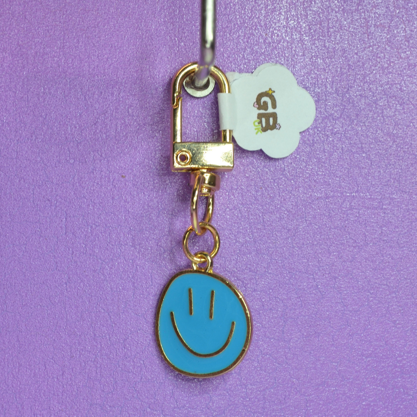 Happy Face Enamel Keyring - Various Colors Available