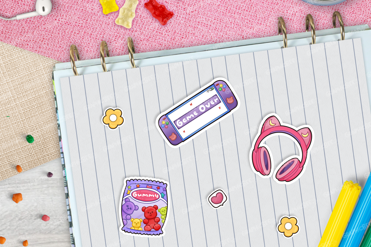 Cozy Gamer Sticker Sheet