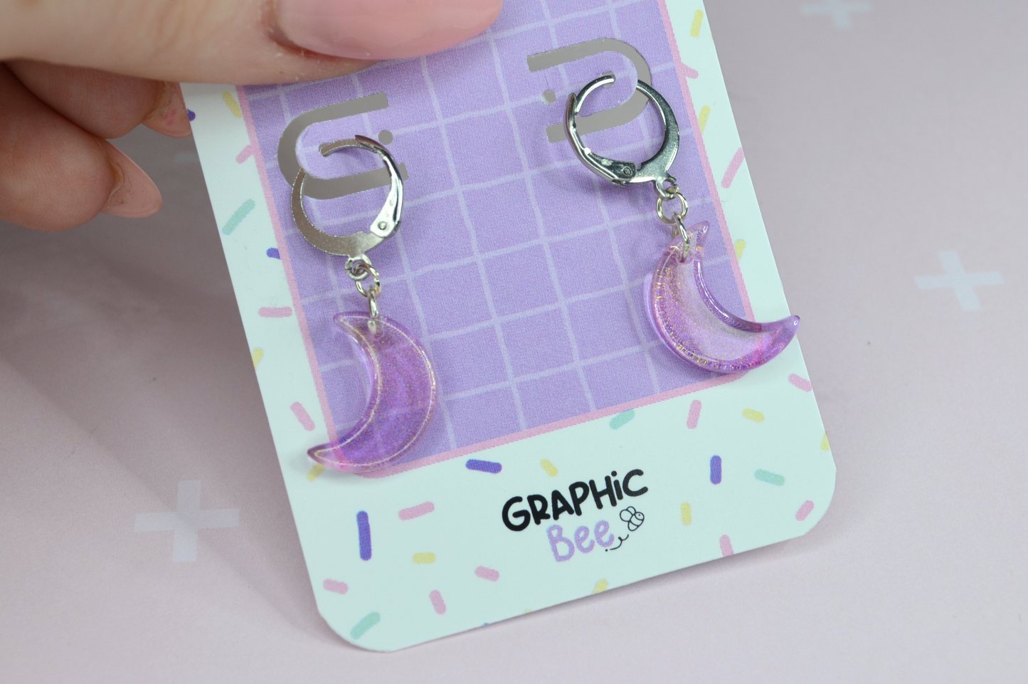 Celestial Crescent Moon Earrings - Available in many colors