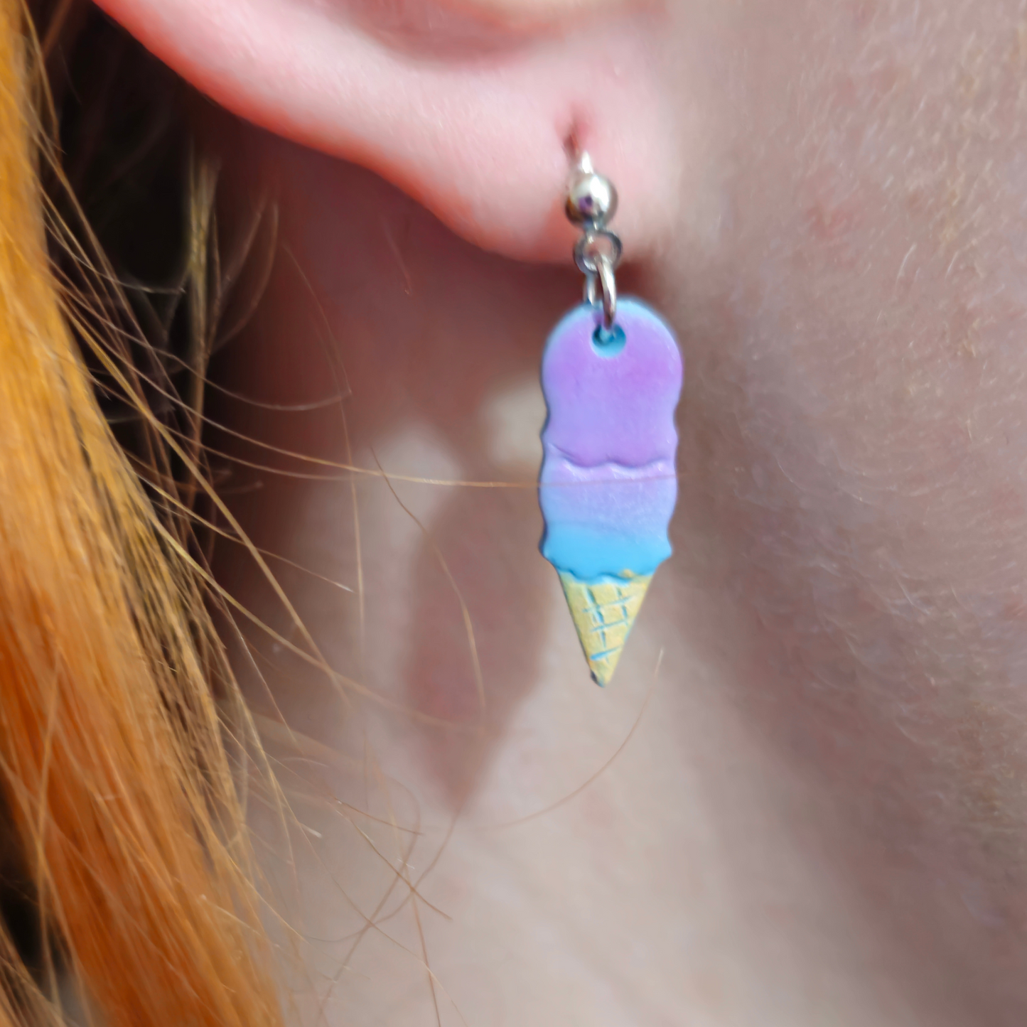 Sweet Scoop Ice Cream Cone Earrings