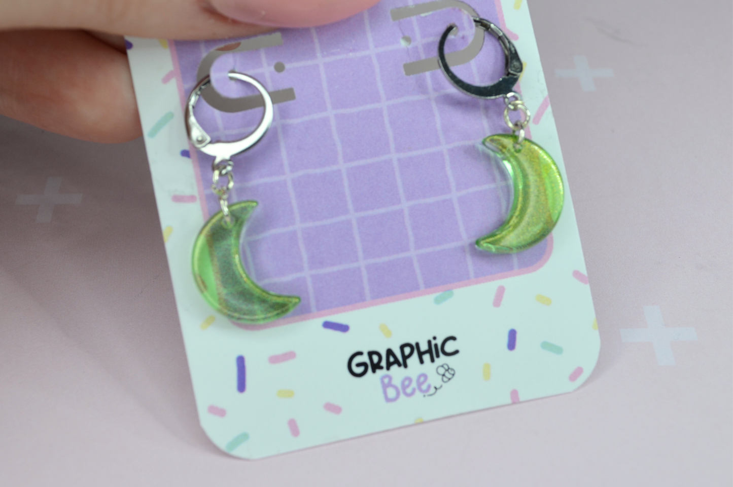 Celestial Crescent Moon Earrings - Available in many colors
