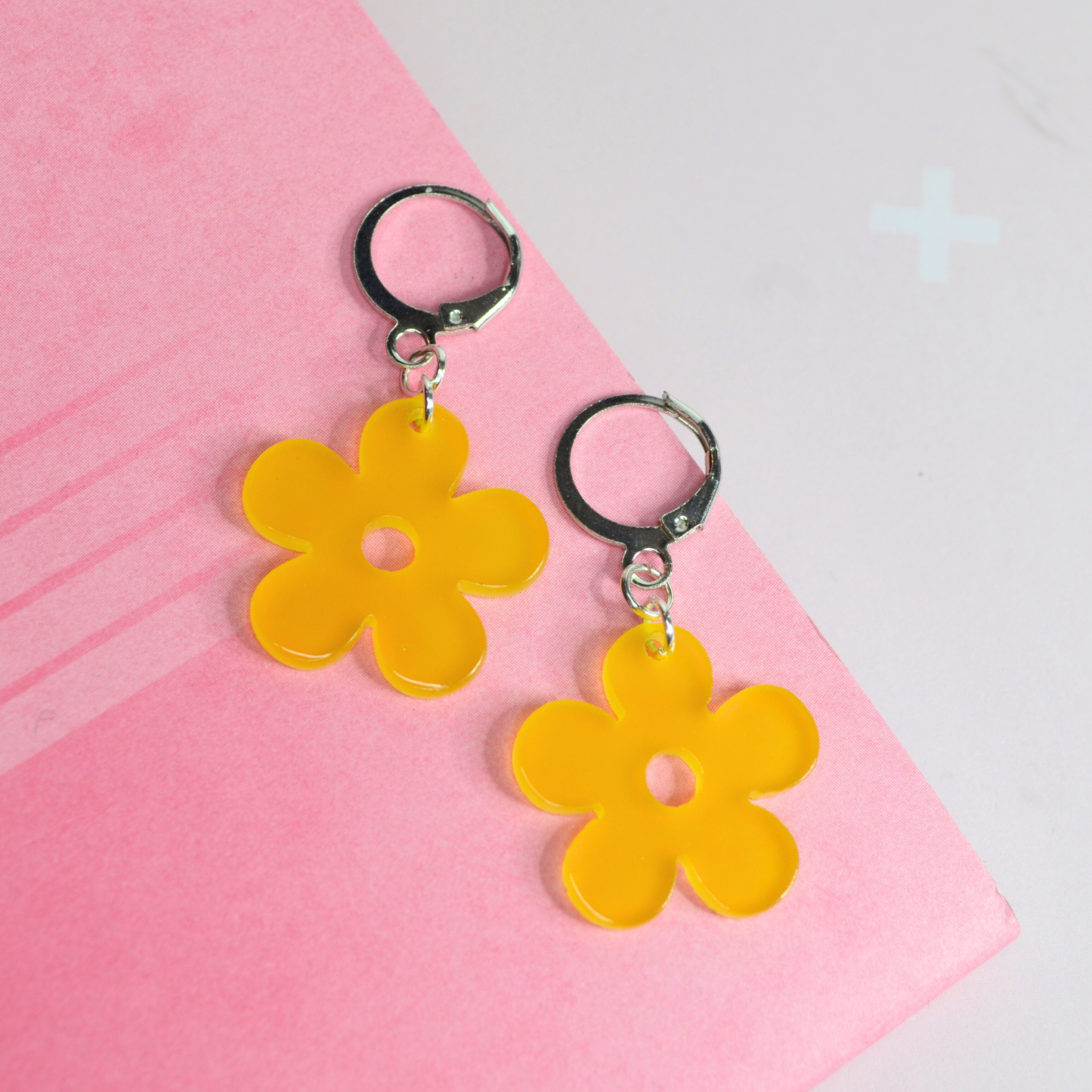 Bright Flower Charm Earrings - Available in many colors