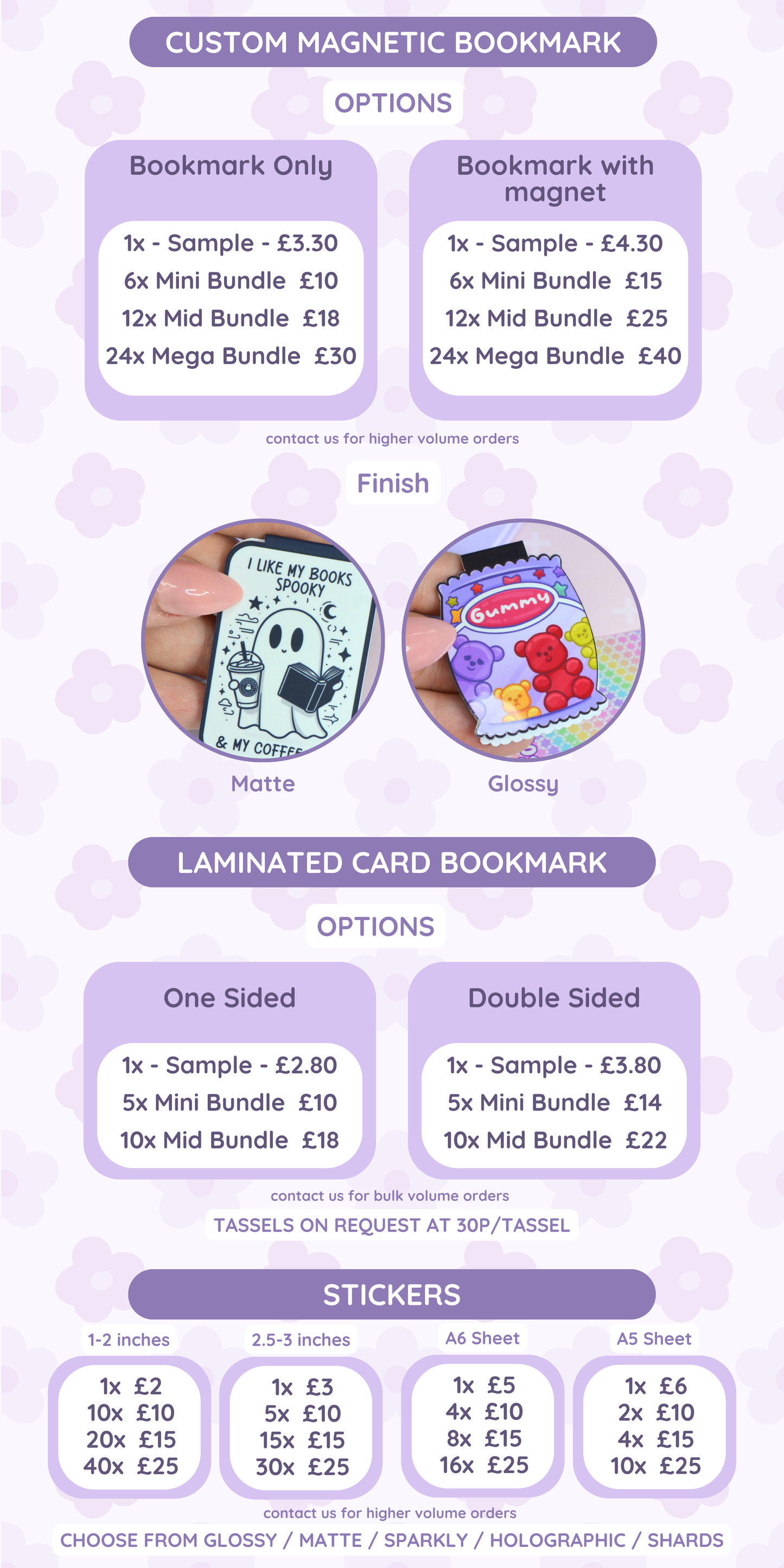 Custom Backing Card